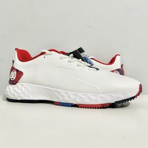 G/Fore G4 Men’s Size 11.5 MG4+ Camo White Red Blue Spikeless Golf Shoes No Lid